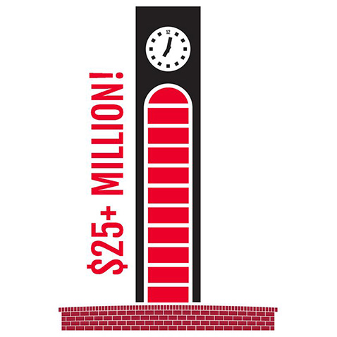 Clock tower graphic